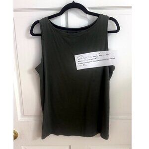Talbots Olive Green Sleeveless Tank Top Large